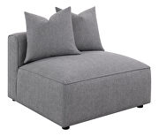 Woven fabric modular low profile 6pcs gray sectional sofa by Coaster additional picture 11