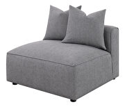 Woven fabric modular low profile 6pcs gray sectional sofa by Coaster additional picture 12