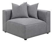 Woven fabric modular low profile 6pcs gray sectional sofa by Coaster additional picture 15