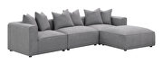 Woven fabric modular low profile 6pcs gray sectional sofa by Coaster additional picture 5