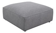 Square upholstered ottoman grey by Coaster additional picture 2