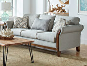 Blend of earth tones with soft shades of teal blue sofa by Coaster additional picture 2