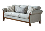 Blend of earth tones with soft shades of teal blue sofa additional photo 3 of 4