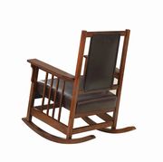 Rocker chair in lush tobacco finish by Coaster additional picture 3