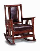 Rocker chair in lush tobacco finish by Coaster additional picture 7
