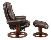 Transitional brown chair with ottoman by Coaster additional picture 3