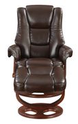 Transitional brown chair with ottoman by Coaster additional picture 5