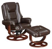 Transitional brown chair with ottoman by Coaster additional picture 7