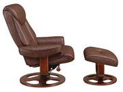 Transitional chestnut chair with ottoman by Coaster additional picture 2