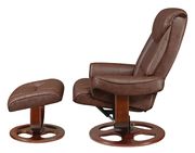 Transitional chestnut chair with ottoman by Coaster additional picture 3