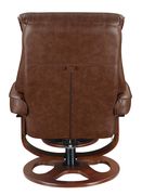 Transitional chestnut chair with ottoman by Coaster additional picture 4