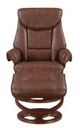 Transitional chestnut chair with ottoman by Coaster additional picture 5
