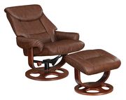 Transitional chestnut chair with ottoman by Coaster additional picture 6