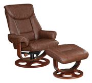 Transitional chestnut chair with ottoman by Coaster additional picture 7