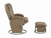 Stylish smooth glider beige chair + ottoman by Coaster additional picture 4