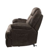 Casual power lift recliner chair in choc velvet by Coaster additional picture 3
