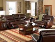 Brown leather motion rocker reclining sofa by Coaster additional picture 11