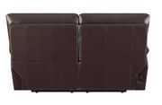 Brown leather motion rocker reclining sofa by Coaster additional picture 3