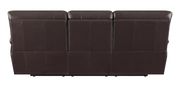 Brown leather motion rocker reclining sofa by Coaster additional picture 4