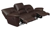 Brown leather motion rocker reclining sofa by Coaster additional picture 6