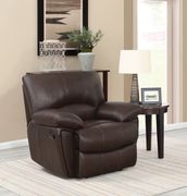 Brown leather motion rocker reclining sofa by Coaster additional picture 10
