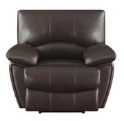 Brown leather recliner chair w/ padded arms by Coaster additional picture 5