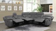 Gray faux suede premium 4pcs recliner sectional by Coaster additional picture 14