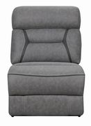 Gray faux suede premium 4pcs recliner sectional by Coaster additional picture 5