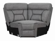 Gray faux suede premium 4pcs recliner sectional by Coaster additional picture 6