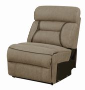 Tan faux suede premium fabric 4pcs recliner sectional by Coaster additional picture 11