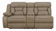 Tan faux suede premium fabric 4pcs recliner sectional by Coaster additional picture 5