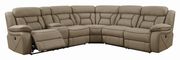 Tan faux suede premium fabric 4pcs recliner sectional by Coaster additional picture 7