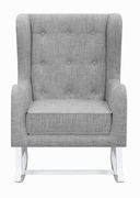Rocking chair in gray fabric by Coaster additional picture 6