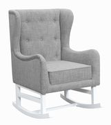 Rocking chair in gray fabric by Coaster additional picture 7