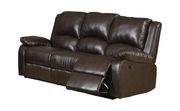 Reclining sofa in espresso bonded leather additional photo 4 of 6
