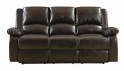 Reclining sofa in espresso bonded leather by Coaster additional picture 6