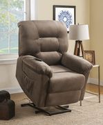 Power lift recliner chair in brown sugar upholstery by Coaster additional picture 9
