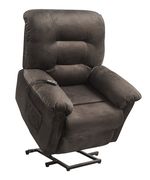 Power lift recliner in deep chocolate velvet fabric by Coaster additional picture 11