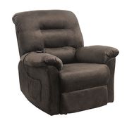 Power lift recliner in deep chocolate velvet fabric by Coaster additional picture 4