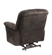 Power lift recliner in deep chocolate velvet fabric by Coaster additional picture 8