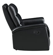 Glider recliner upholstered in black performance-grade leatherette by Coaster additional picture 3