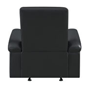 Glider recliner upholstered in black performance-grade leatherette by Coaster additional picture 5