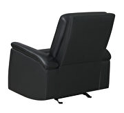 Glider recliner upholstered in black performance-grade leatherette by Coaster additional picture 6