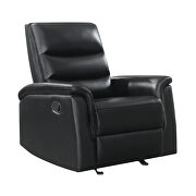 Glider recliner upholstered in black performance-grade leatherette by Coaster additional picture 9