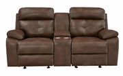 Brown leatherette recliner sofa in casual style by Coaster additional picture 6
