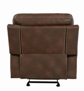 Brown faux leather recliner chair by Coaster additional picture 4
