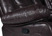 Casual dark brown leatherette motion sofa by Coaster additional picture 7