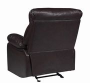 Casual dark brown glider recliner chair by Coaster additional picture 2
