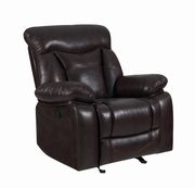 Casual dark brown glider recliner chair by Coaster additional picture 9