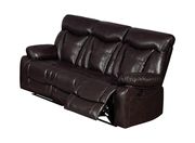 Zimmerman dark brown power motion faux leather reclining sofa by Coaster additional picture 2